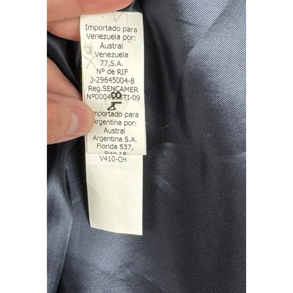 Carolina Herrera Mens Grey Two Button Blazer Jacket Made in Spain Size 42R